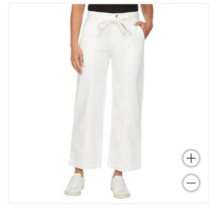 New Hudson Women’s Wide Leg Belted white Jean